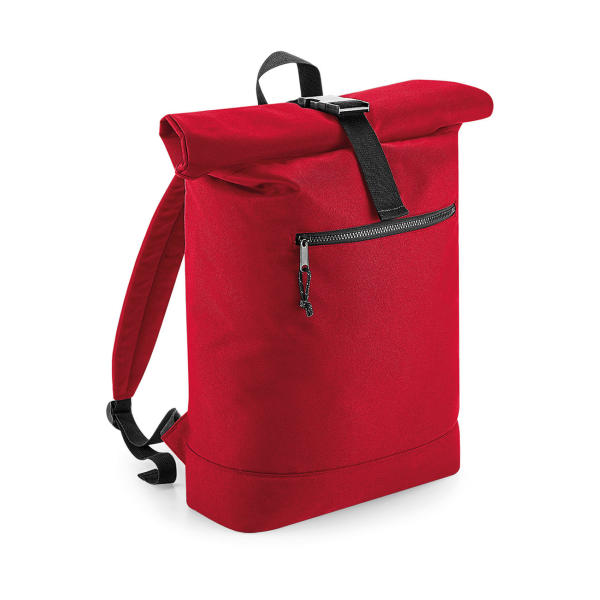 Recycled Roll-Top Backpack - Classic Red - One Size