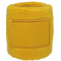 Polsband met label - Geel