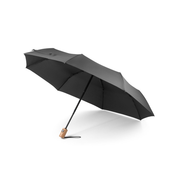 RIVER. Opvouwbare PET (100% rPET) paraplu automatisch te openen en te sluiten