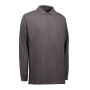 PRO Wear long-sleeve polo shirt | press stud - Silver grey, 6XL