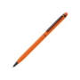 Balpen metaal stylus rubberised - Oranje