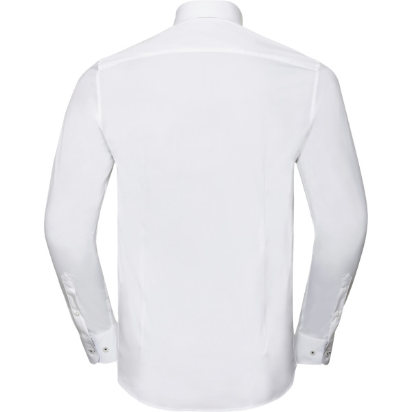 LONG SLEEVE ULTIMATE STRETCH SHIRT White / Oxford Blue / Bright Navy S