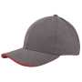 Heavy brushed cap - Grijs/Rood Heavy brushed cap - Grijs/Rood