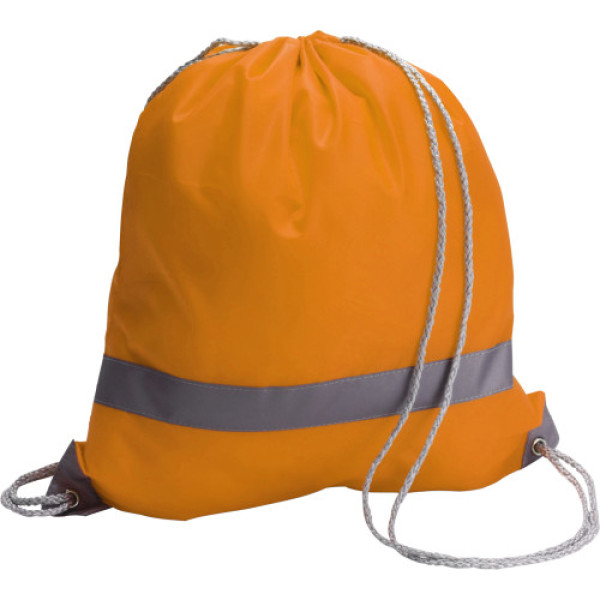 Polyester (190T) drawstring backpack Sylvie orange