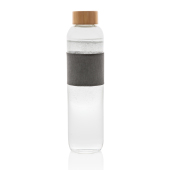 Impact Borsilikatglas  glas flaske med bambus låg, gennemsigtige, grå