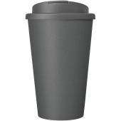 Americano® Eco 350 ml gerecyclede beker met spill-proof deksel - Grijs