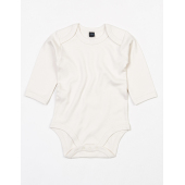 Baby long Sleeve Bodysuit - Organic Natural - 3-6