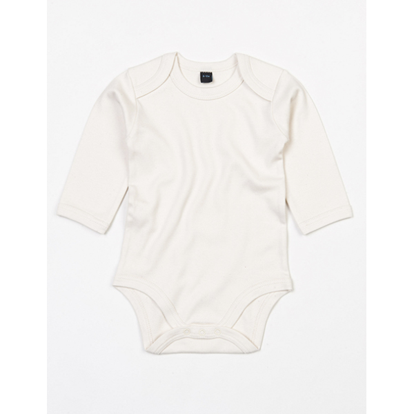 Baby long Sleeve Bodysuit - Organic Natural - 3-6