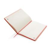 A5 recycled kraft notitieboek, rood