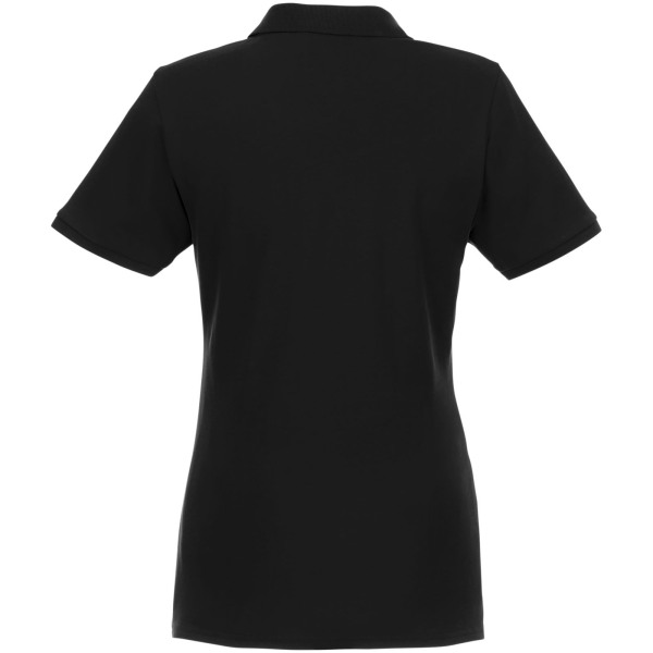 Beryl short sleeve women's GOTS organic recycled polo - Solid black - XXL