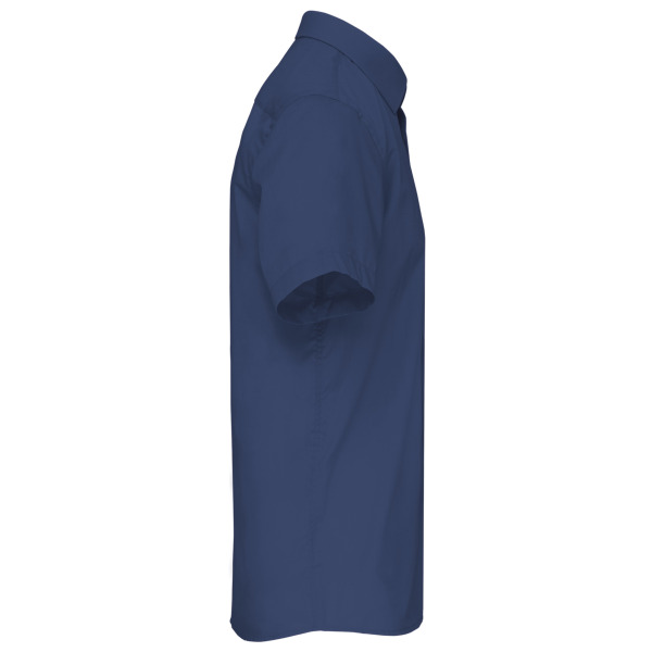 Overhemd in onderhoudsvriendelijk polykatoen-popeline korte mouwen heren Deep Blue 6XL