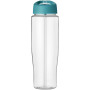 H2O Active® Tempo 700 ml sportfles met fliptuitdeksel - Transparant/Aqua blauw