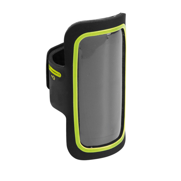 Smartphone armband met gekleurde rand Lime One Size