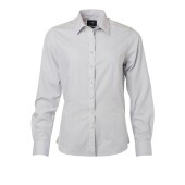 Ladies' Shirt Longsleeve Poplin - light-grey - 3XL