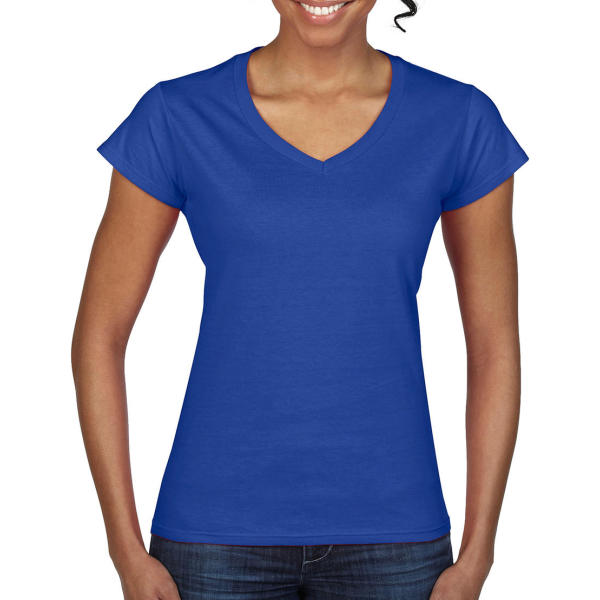 Ladies Softstyle® V-Neck T-Shirt - Royal - 2XL