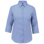 Overhemd in onderhoudsvriendelijk polykatoen-popeline 3/4-mouwen dames Bright Sky XS