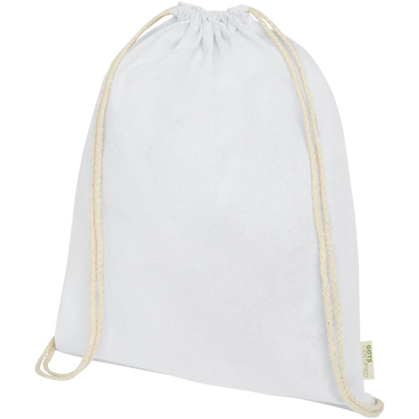 Organic cotton drawstring backpack Orissa 140 g/m GOTS 5L