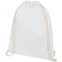 Orissa 140 g/m² GOTS organic cotton drawstring backpack 5L - White