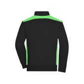 Men's Workwear Sweat Jacket - COLOR - - black/lime-green - XS