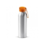 Waterfles aluminium 600ml - Zilver / Oranje