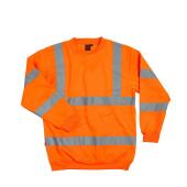 Hi-Vis Sweatshirt, Fluorescent Orange, 3XL, Warrior