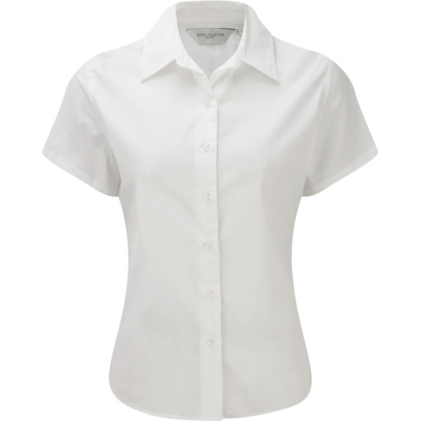 Ladies' Short Sleeve Classic Twill Shirt White XL