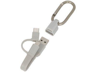 Fold 3-in-1 oplaadkabel met karabijnhaak Fold 3-in-1 oplaadkabel met karabijnhaak
