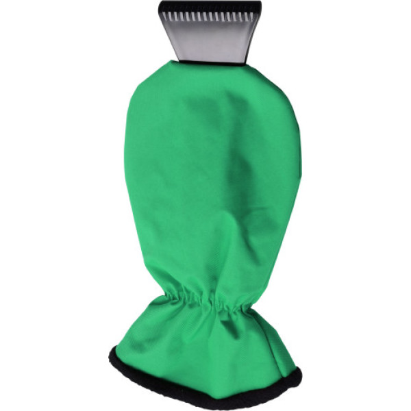 ABS ice scraper and polyester glove light green