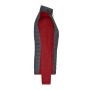 Ladies' Knitted Hybrid Jacket - red-melange/anthracite-melange - S