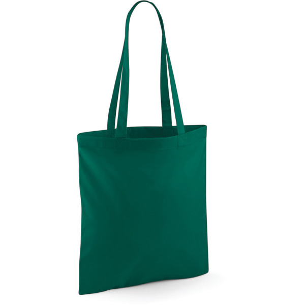 Shopper bag long handles Bottle Green One Size