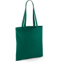 Shopper bag long handles Bottle Green One Size