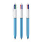 BIC® 4 Colours Shine balpen + Lanyard 4 Col Shine BP LP metallic blue_UP_white_RI black