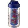 H2O Active® Bop 500 ml sportfles en infuser met flipcapdeksel - Transparant/Blauw