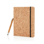 a5 kurken notitieboek incl. touchscreen pen, bruin P773.779