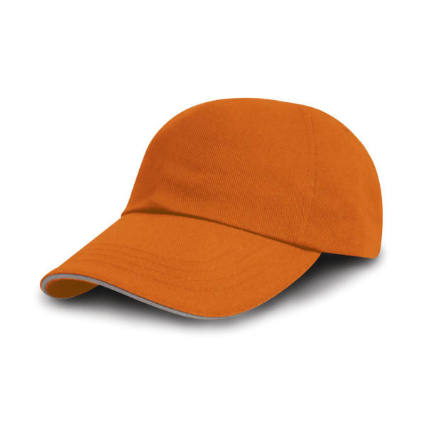 Brushed Cotton Drill Cap - Amber/Heather