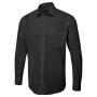 Men's Long Sleeve Poplin Shirt - 19 - Black