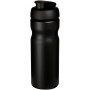 Baseline® Plus 650 ml flip lid sport bottle - Solid black