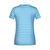Ladies' T-Shirt Striped - atlantic/white - XS