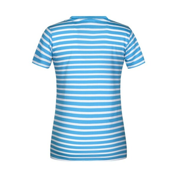 Ladies' T-Shirt Striped - atlantic/white - S