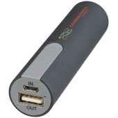 Jinn 2200 mAh powerbank met rubberlaag - Zwart