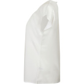 Ladies pleat front blouse White M