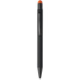 Dax rubber stylus ballpoint pen - Solid black/Orange