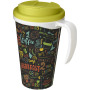 Brite-Americano® Grande 350 ml mug with spill-proof lid - White/Lime