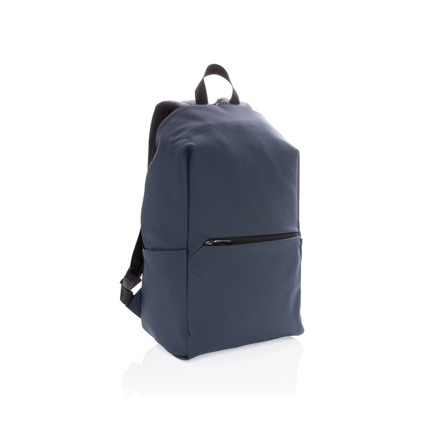 Smooth PU 15.6" laptop rugzak PVC-vrij, donkerblauw