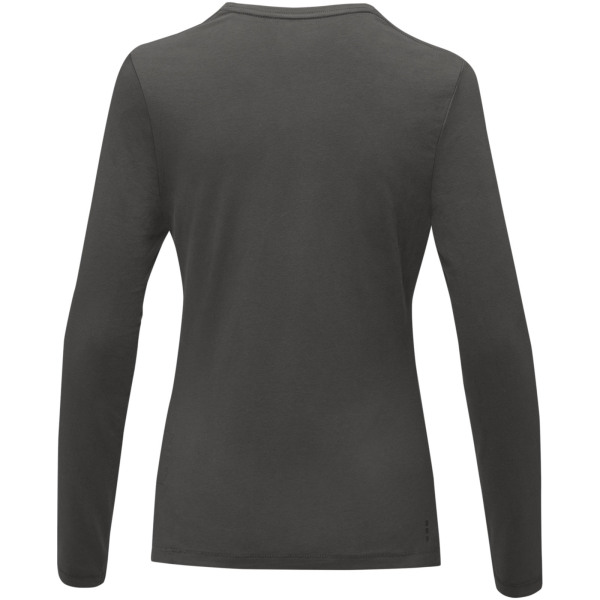 Ponoka long sleeve women's GOTS organic t-shirt - Storm grey - XS