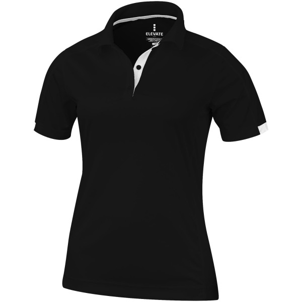 Kiso short sleeve women's cool fit polo - Solid black - M