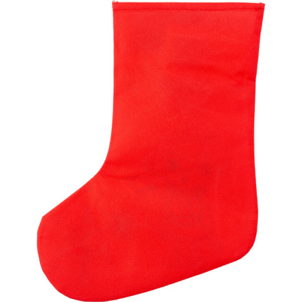 Nonwoven (80gr/m²) Christmas stocking Jasleen red/white