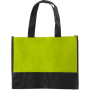 Tweekleurige shopper tas met lange hengsels