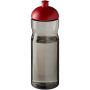 H2O Active® Eco Base 650 ml sportfles met koepeldeksel - Charcoal/Rood