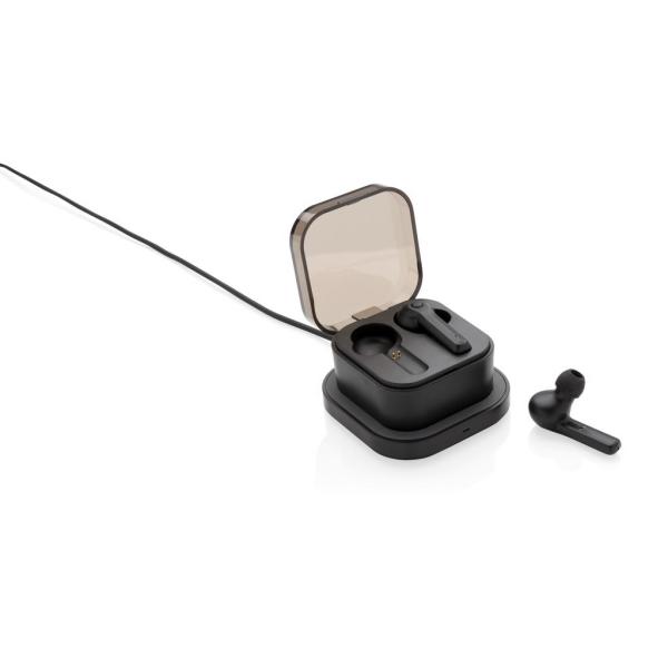 TWS earbuds in wireless charging case